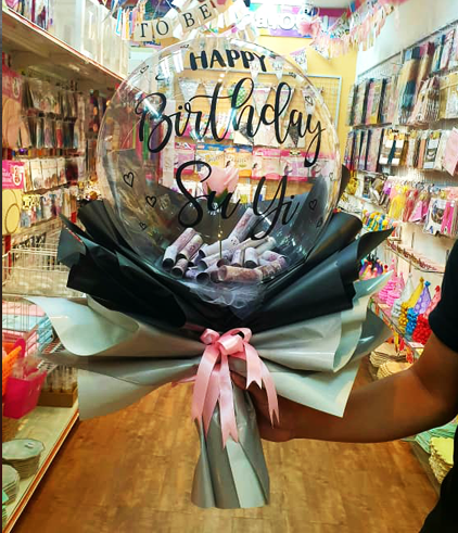 Valentine's Day Classic Aqua Balloon Chocolate Bouquet – One Image Balloon  Sdn Bhd