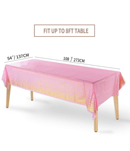 PVC Gold Dots Table Cloth – One Image Balloon Sdn Bhd